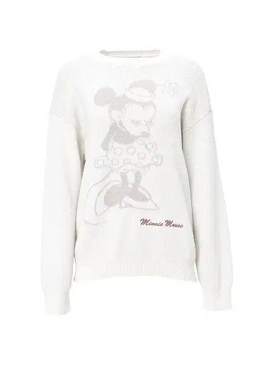 Barefoot Dreams Women's CozyChic Minnie Mouse Sweater - Cream Multi | Thumbnail 1 Barefoot Dreams Women's CozyChic Minnie Mouse Sweater - Cream Multi | Thumbnail 1
