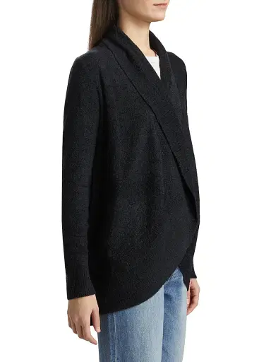 Barefoot Dreams Women's Cozychic Lite Circle Cardigan - Black | Thumbnail 4 Barefoot Dreams Women's Cozychic Lite Circle Cardigan - Black | Thumbnail 4
