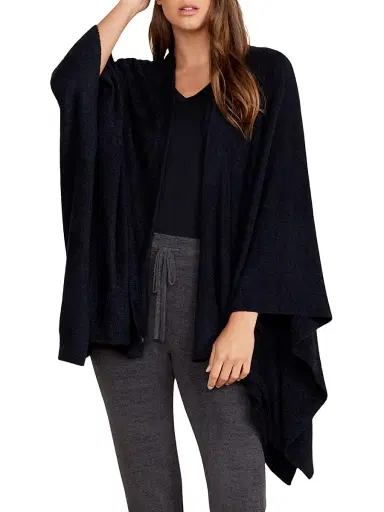 Barefoot Dreams Women's CozyChic Lite Heathered Knit Cardigan - Black | Thumbnail 1 Barefoot Dreams Women's CozyChic Lite Heathered Knit Cardigan - Black | Thumbnail 1