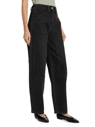 Co Women's Denim High-Waisted Balloon Jeans - Black - Size 31 | Thumbnail 4 Co Women's Denim High-Waisted Balloon Jeans - Black - Size 31 | Thumbnail 4