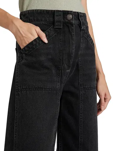 Co Women's Denim High-Waisted Balloon Jeans - Black - Size 31 | Thumbnail 6 Co Women's Denim High-Waisted Balloon Jeans - Black - Size 31 | Thumbnail 6
