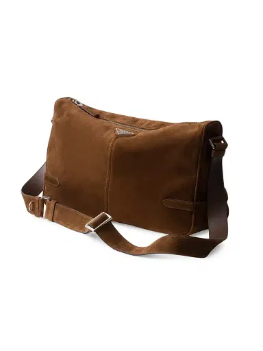 Prada Men's Suede Shoulder Bag | Thumbnail 3 Prada Men's Suede Shoulder Bag | Thumbnail 3