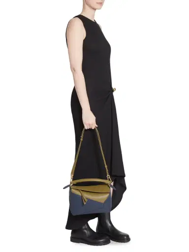LOEWE Women's Pebble Stretch-Cotton Midi-Dress - Black | Thumbnail 1 LOEWE Women's Pebble Stretch-Cotton Midi-Dress - Black | Thumbnail 1