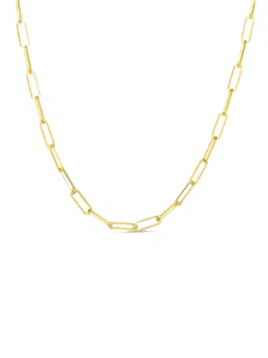 Wish Fine Jewelry 14K Gold Paperclip Chain Necklace | Thumbnail 1