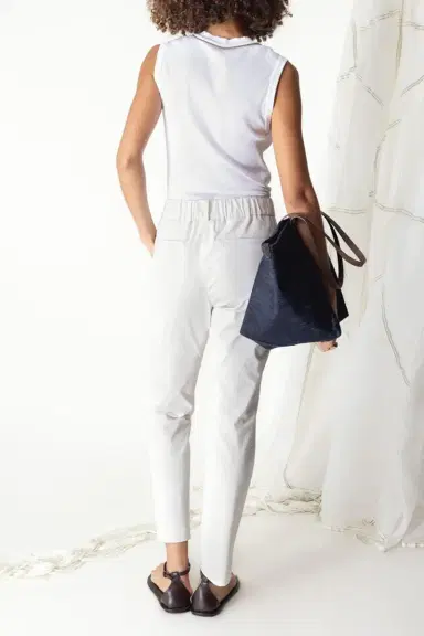 Brunello Cucinelli Classic Pull On Pant - Moonlight | Thumbnail 3