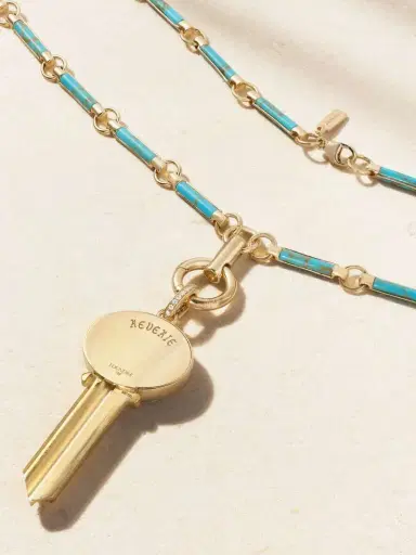 Foundrae Reverie 18-karat Gold, Turquoise And Diamond Necklace | Thumbnail 3 Foundrae Reverie 18-karat Gold, Turquoise And Diamond Necklace | Thumbnail 3