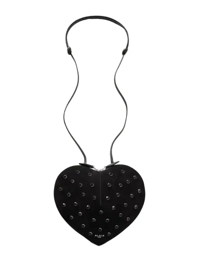 Alaïa Le Coeur Crystal-embellished Suede Shoulder Bag
