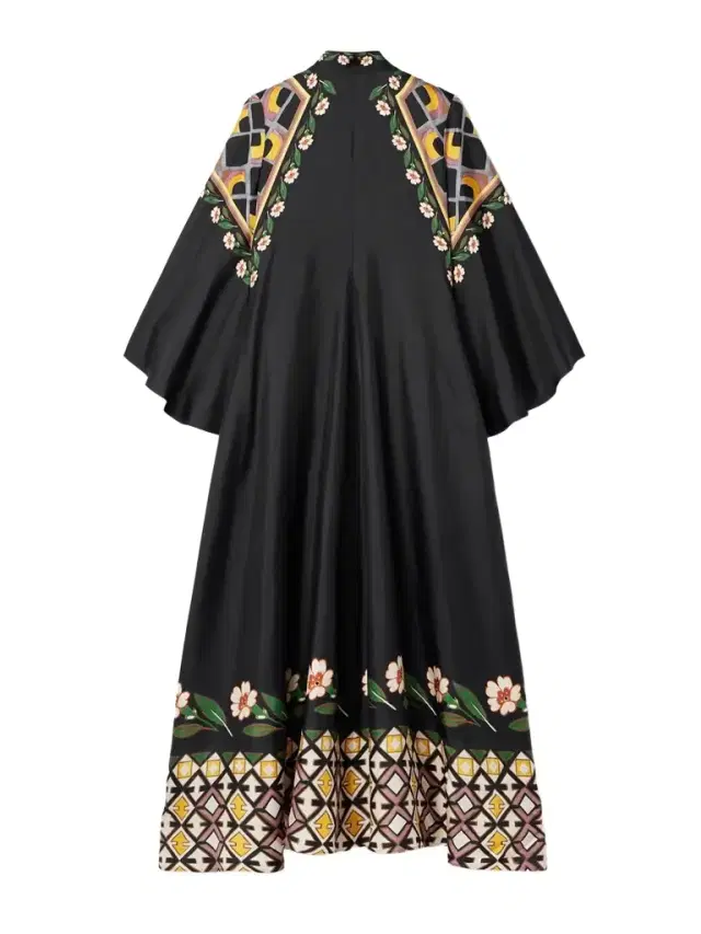 La DoubleJ Magnifico Tie-neck Printed Silk-twill Maxi Dress