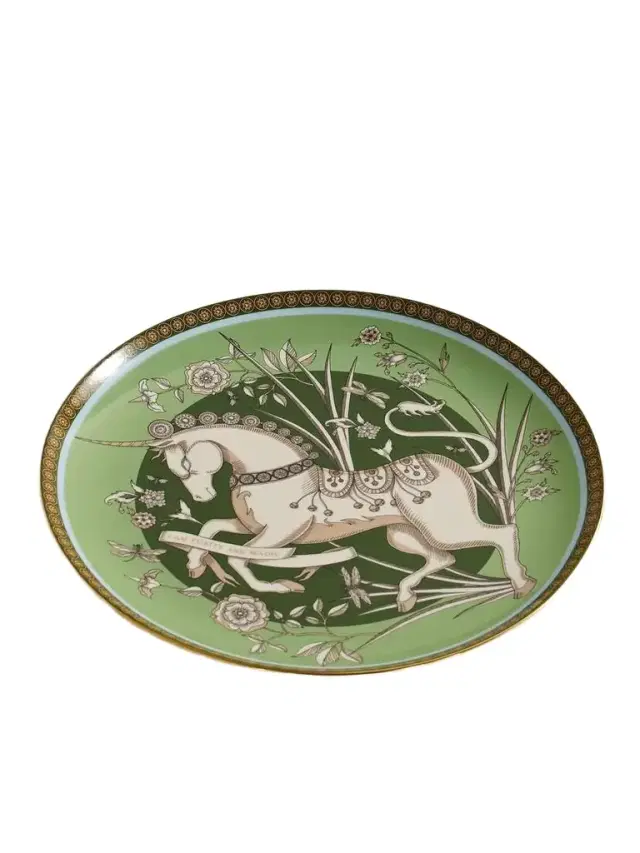 Gold-plated Porcelain Plate