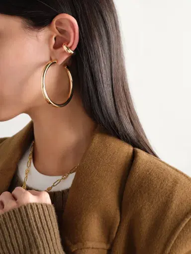 Jennifer Fisher Natasha Gold-plated Hoop Earrings | Thumbnail 2 Jennifer Fisher Natasha Gold-plated Hoop Earrings | Thumbnail 2