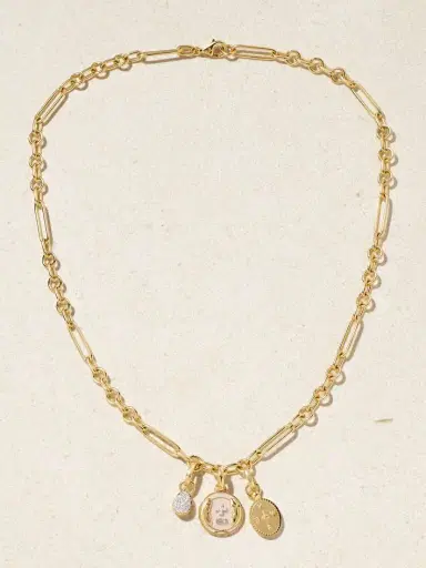 Foundrae Vivacity & Internal Compass 18-karat Gold, Enamel And Diamond Necklace | Thumbnail 4 Foundrae Vivacity & Internal Compass 18-karat Gold, Enamel And Diamond Necklace | Thumbnail 4