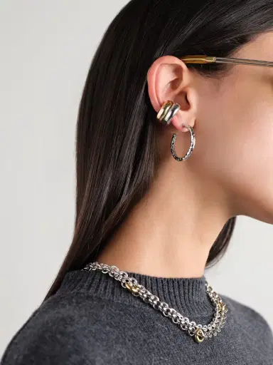 Jennifer Fisher Hailey Mini Silver-plated Hoop Earrings | Thumbnail 2