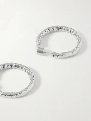 Jennifer Fisher Hailey Mini Silver-plated Hoop Earrings | Thumbnail 3