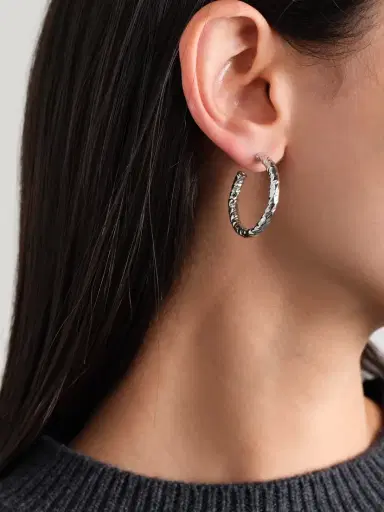 Jennifer Fisher Hailey Mini Silver-plated Hoop Earrings | Thumbnail 4