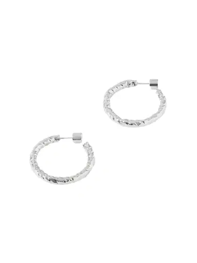 Jennifer Fisher Hailey Mini Silver-plated Hoop Earrings | Thumbnail 1