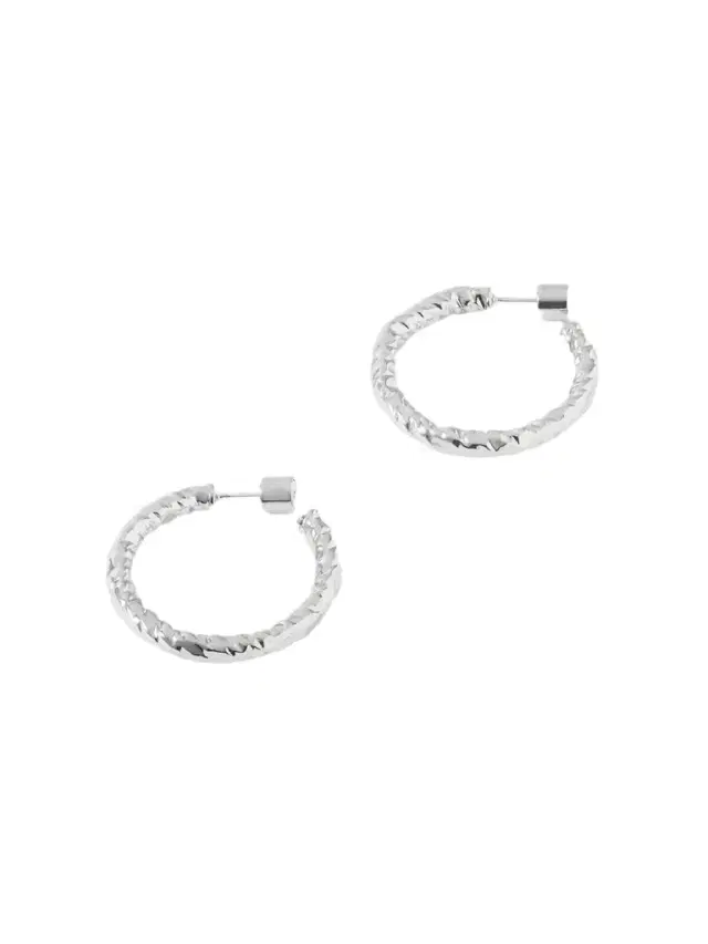 Jennifer Fisher Hailey Mini Silver-plated Hoop Earrings