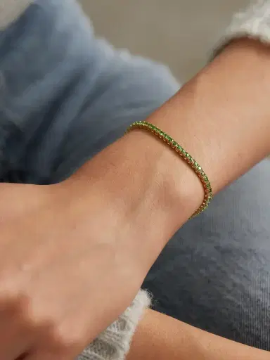 Roxanne First 14-karat Gold Tsavorite Tennis Bracelet | Thumbnail 2 Roxanne First 14-karat Gold Tsavorite Tennis Bracelet | Thumbnail 2