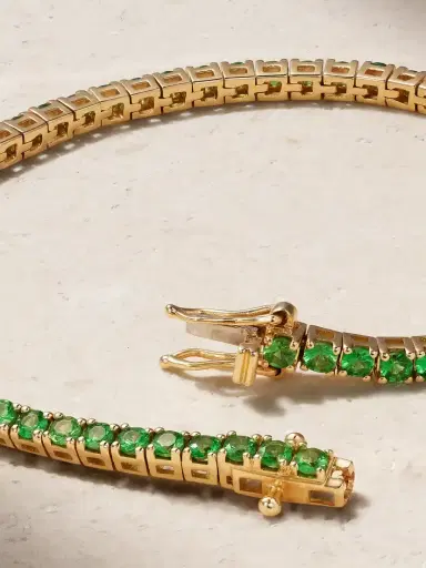 Roxanne First 14-karat Gold Tsavorite Tennis Bracelet | Thumbnail 3 Roxanne First 14-karat Gold Tsavorite Tennis Bracelet | Thumbnail 3