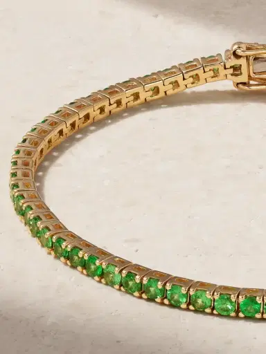 Roxanne First 14-karat Gold Tsavorite Tennis Bracelet | Thumbnail 4 Roxanne First 14-karat Gold Tsavorite Tennis Bracelet | Thumbnail 4