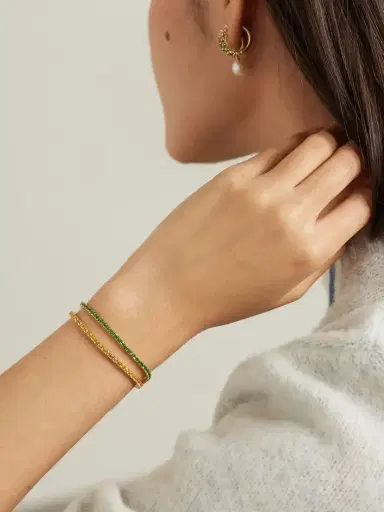 Roxanne First 14-karat Gold Tsavorite Tennis Bracelet | Thumbnail 6 Roxanne First 14-karat Gold Tsavorite Tennis Bracelet | Thumbnail 6
