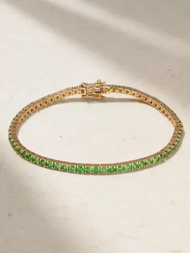 Roxanne First 14-karat Gold Tsavorite Tennis Bracelet | Thumbnail 1 Roxanne First 14-karat Gold Tsavorite Tennis Bracelet | Thumbnail 1