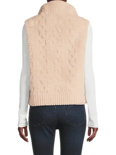 JOCELYN Women's Textured Wool Cardigan Vest | Thumbnail 5 JOCELYN Women's Textured Wool Cardigan Vest | Thumbnail 5