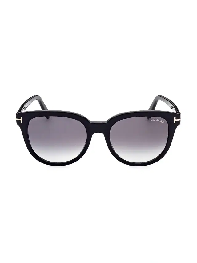 Women's Olivia 54MM Round Sunglasses - Black