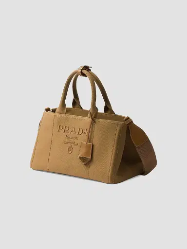 Prada Women's Jardiniere  Cotton Canvas Top Handle Bag - Brown | Thumbnail 5