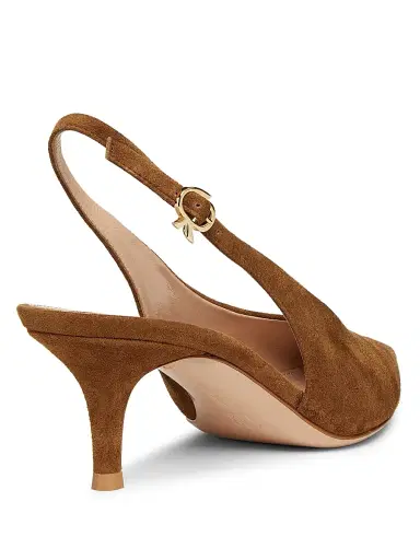 Gianvito Rossi Women's G95538 Camoscio Robbie 55MM Suede Slingback Pumps | Thumbnail 3 Gianvito Rossi Women's G95538 Camoscio Robbie 55MM Suede Slingback Pumps | Thumbnail 3