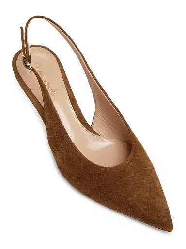Gianvito Rossi Women's G95538 Camoscio Robbie 55MM Suede Slingback Pumps | Thumbnail 4 Gianvito Rossi Women's G95538 Camoscio Robbie 55MM Suede Slingback Pumps | Thumbnail 4