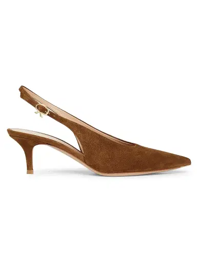 Gianvito Rossi Women's G95538 Camoscio Robbie 55MM Suede Slingback Pumps - Texas - Size 12 | Thumbnail 1 Gianvito Rossi Women's G95538 Camoscio Robbie 55MM Suede Slingback Pumps - Texas - Size 12 | Thumbnail 1