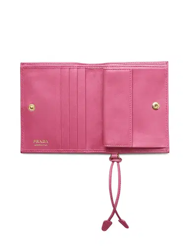 Prada Women's Small Leather Wallet - Pink Gold | Thumbnail 2