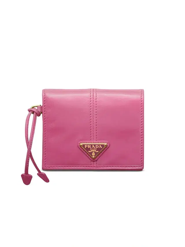 Prada Women's  Leather Wallet - Pink Gold