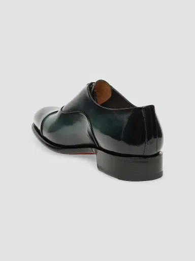 Santoni Men's Lace-Up Leather Dress Shoes - Light Blue - Size 12 | Thumbnail 4