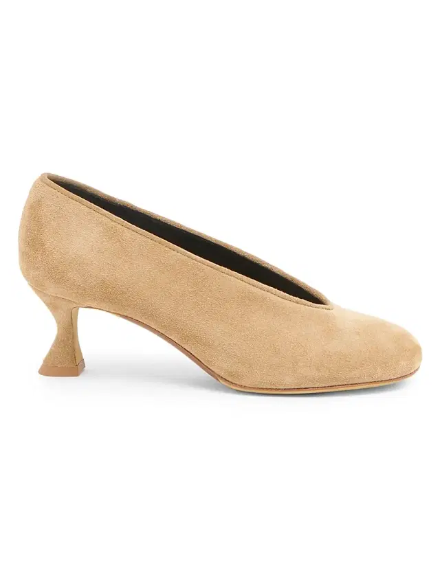 Moschino Women's 55MM Suede Duck-Heel Pumps - Beige