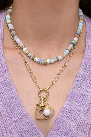 Jenna Blake Snake Charm Chain Necklace | Thumbnail 2