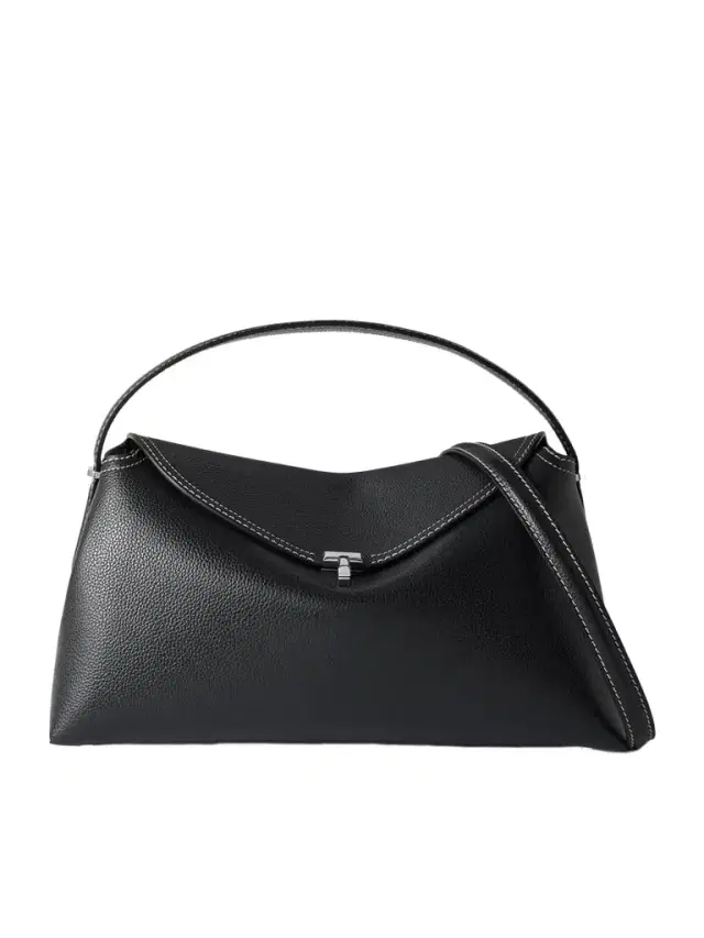 T-lock Textured-leather Shoulder Bag