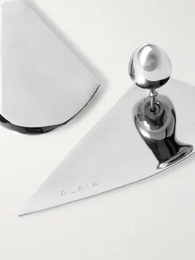Alaïa Le Demi-cœur Silver-tone Earrings | Thumbnail 3