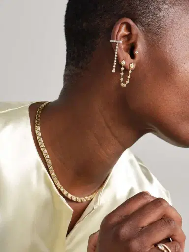 Anita Ko Tulip 18-karat Gold Diamond Single Earring | Thumbnail 4 Anita Ko Tulip 18-karat Gold Diamond Single Earring | Thumbnail 4