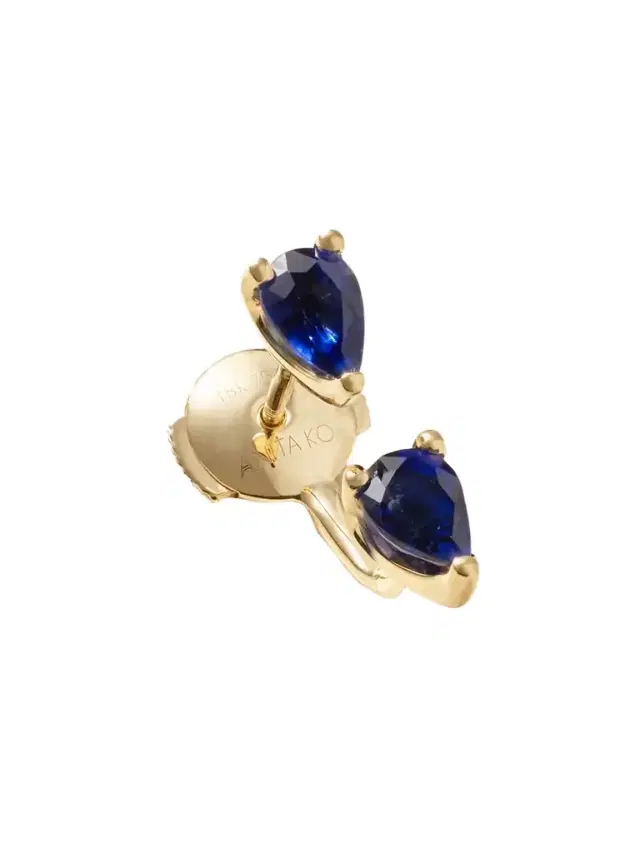 Anita Ko Orbit 18-karat Gold Sapphire Single Earring