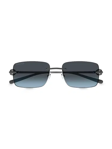 Gucci Men's Horsebit Top Bar 55MM Square Sunglasses | Thumbnail 2 Gucci Men's Horsebit Top Bar 55MM Square Sunglasses | Thumbnail 2