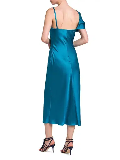 Alberta Ferretti Women's Satin One-Shoulder Gown | Thumbnail 5