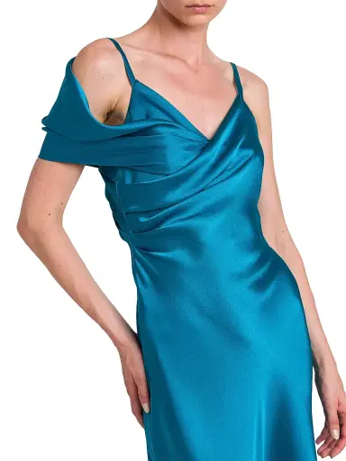 Alberta Ferretti Women's Satin One-Shoulder Gown | Thumbnail 6