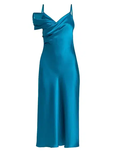 Alberta Ferretti Women's Satin One-Shoulder Gown | Thumbnail 1