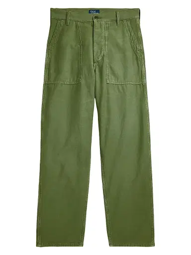 Polo Ralph Lauren Women's Ricky Sateen Straight-Leg Pants - Olive | Thumbnail 1