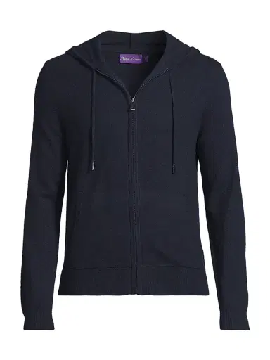 Ralph Lauren Purple Label Men's Wool-Cashmere Hooded Full-Zip Sweater | Thumbnail 1 Ralph Lauren Purple Label Men's Wool-Cashmere Hooded Full-Zip Sweater | Thumbnail 1