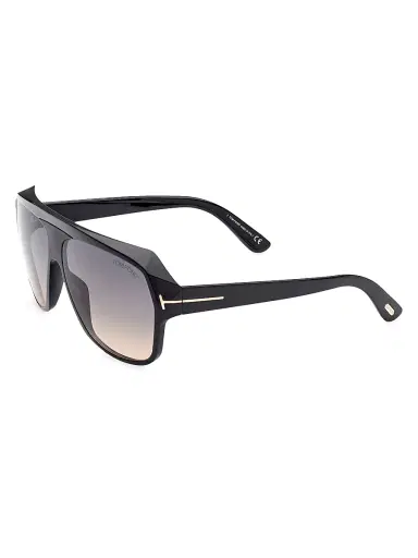 TOM FORD Men's Hawkings-02 62MM Navigator Sunglasses - Shiny Black | Thumbnail 2 TOM FORD Men's Hawkings-02 62MM Navigator Sunglasses - Shiny Black | Thumbnail 2