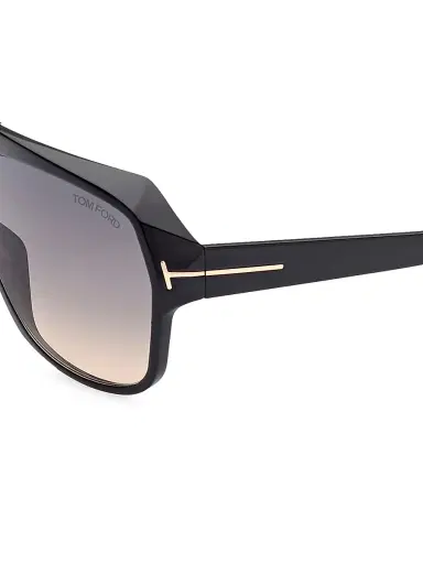 TOM FORD Men's Hawkings-02 62MM Navigator Sunglasses - Shiny Black | Thumbnail 3 TOM FORD Men's Hawkings-02 62MM Navigator Sunglasses - Shiny Black | Thumbnail 3