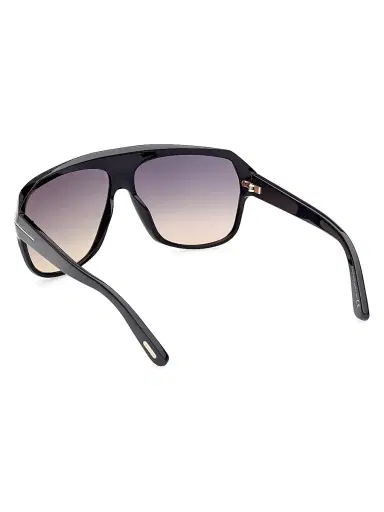 TOM FORD Men's Hawkings-02 62MM Navigator Sunglasses - Shiny Black | Thumbnail 5 TOM FORD Men's Hawkings-02 62MM Navigator Sunglasses - Shiny Black | Thumbnail 5