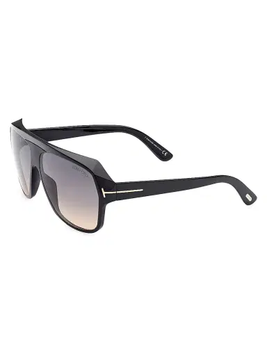 TOM FORD Men's Hawkings-02 62MM Navigator Sunglasses - Shiny Black | Thumbnail 1 TOM FORD Men's Hawkings-02 62MM Navigator Sunglasses - Shiny Black | Thumbnail 1